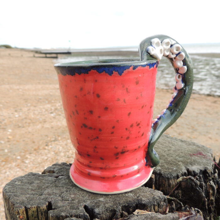 Octopus handled Aqua Mug